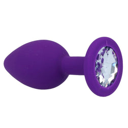Plug anal Shelki S lilas 7,2 cm - vue produit de profil