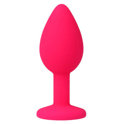 Plug anal Shelki S fuchsia 7,2 cm — gros plan produit.