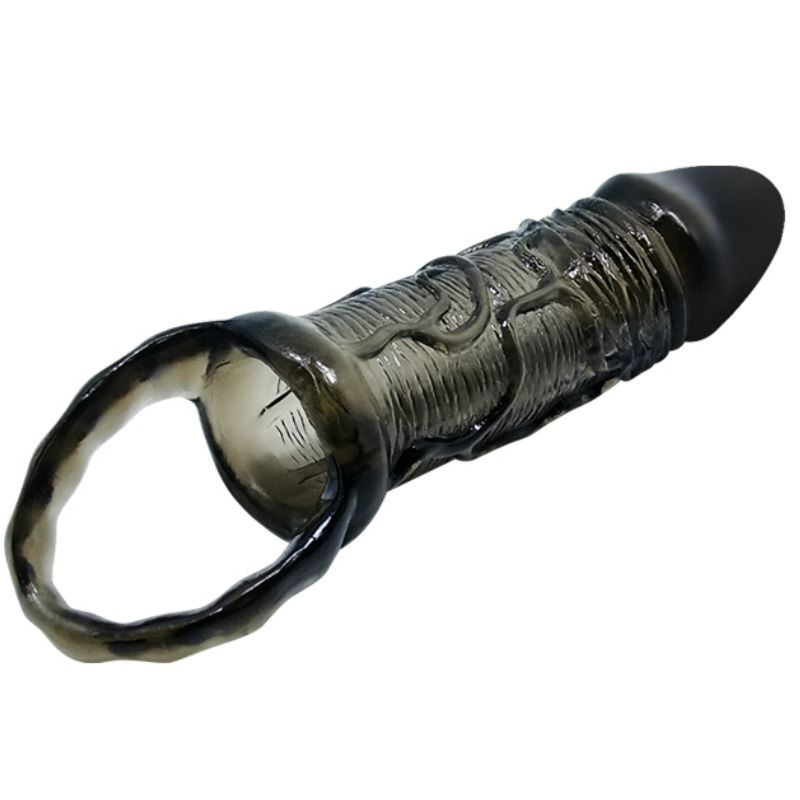BAILE HOUSSE DEXTENSION DE PENIS AVEC SANGLE POUR TESTICULES NOIR 135 CM