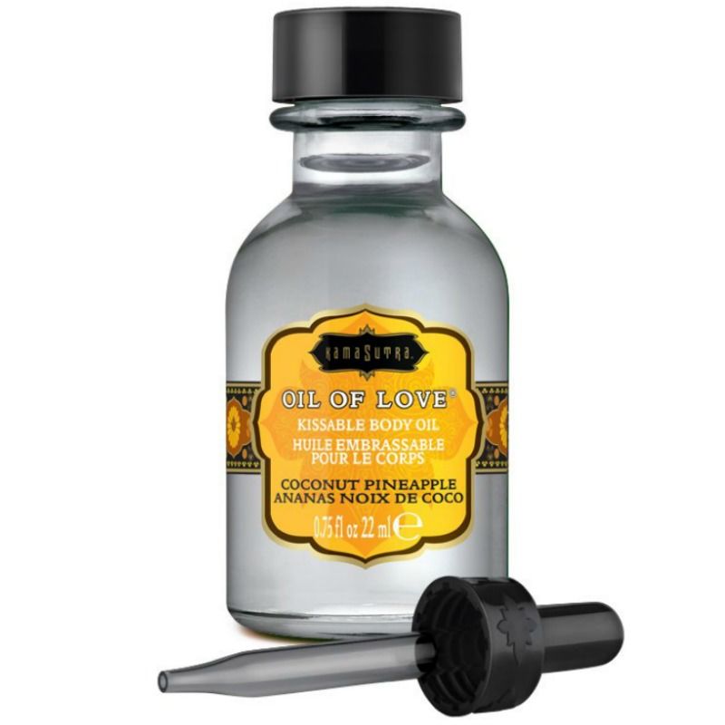 Huile comestible chauffante coco ananas 22 ml — Oil of Love · Kamasutra Cosmetics · Huiles aromatisées