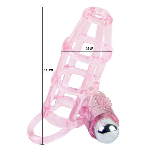 BAILE COUVERTURE ET ANNEAU EN SILICONE SWEET 10 RYTHMES POUR LE PENIS ROSE