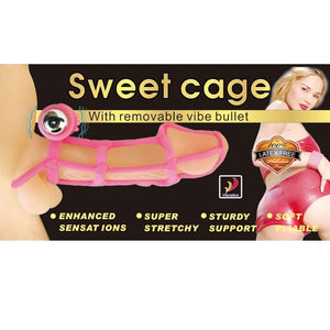 BAILE COUVERTURE ET ANNEAU EN SILICONE SWEET 10 RYTHMES POUR LE PENIS ROSE