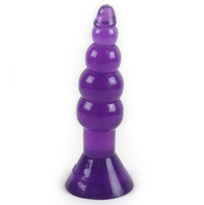 Plug anal Baile souple à bulbes violet — Climax Happens 17 cm en TPE violet 17.0 cm vu de face