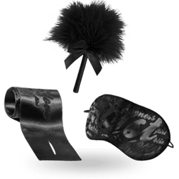 Kit caresse et privation : plumeau, lien, masque — Instruments of Pleasure