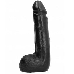 Realistic veined 20 cm dildo with testicles — side view
