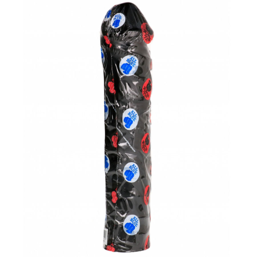 Gode XL noir veiné souple 32 cm — emballage