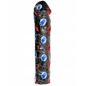 Gode XL noir veiné souple 32 cm — emballage