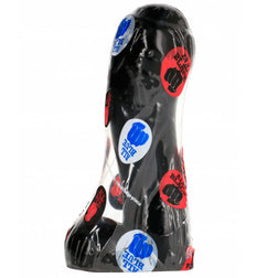 Compact Black Dildo with Testicles, 15 cm