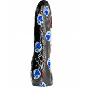 Gode courbé veiné 20 cm avec base plate — emballage