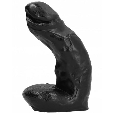 Gode semi réaliste noir XL avec testicules 15 cm — vue de profil