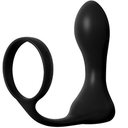 Cockring + plug vibrant rechargeable pour homme