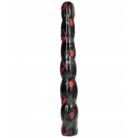 Chapelet anal 5 boules ondulées 32 cm — vue de profil