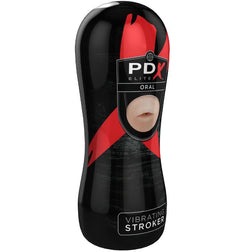 PDX ELITE STROKER ORAL VIBRANT
