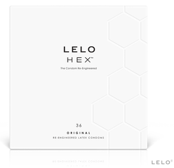 Préservatifs latex structure hexagonale 36 unités — HEX Original — vue de face