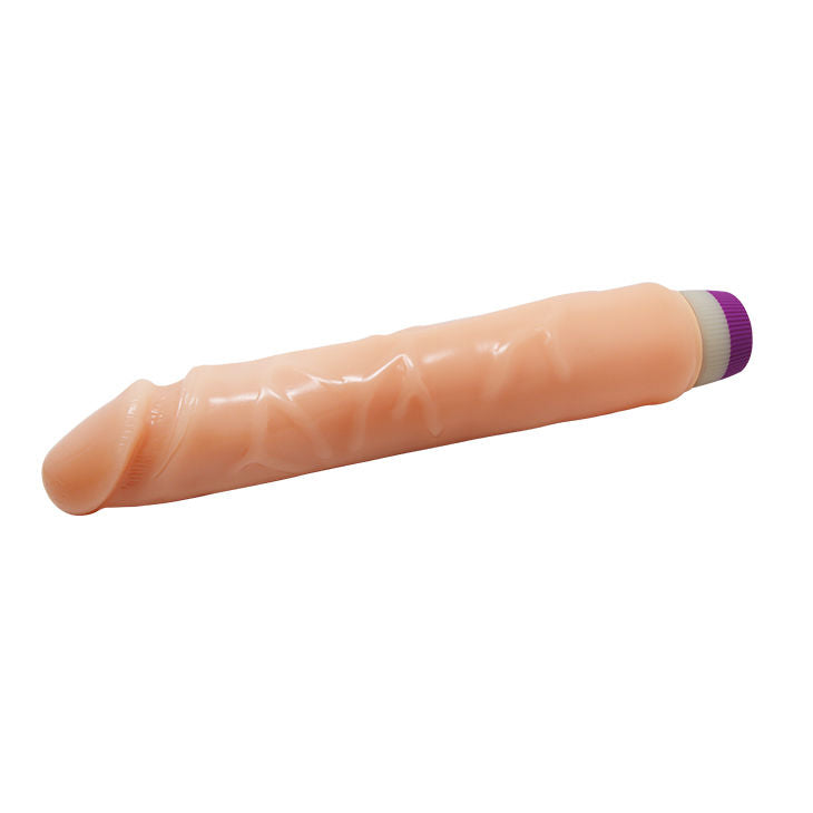 Gros gode vibro toucher peau veiné 25,5 cm — en situation