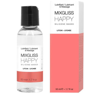 Lubrifiant silicone 2-en-1 litchi 50 ml — Happy · Mixgliss · Lubrifiants aromatisés