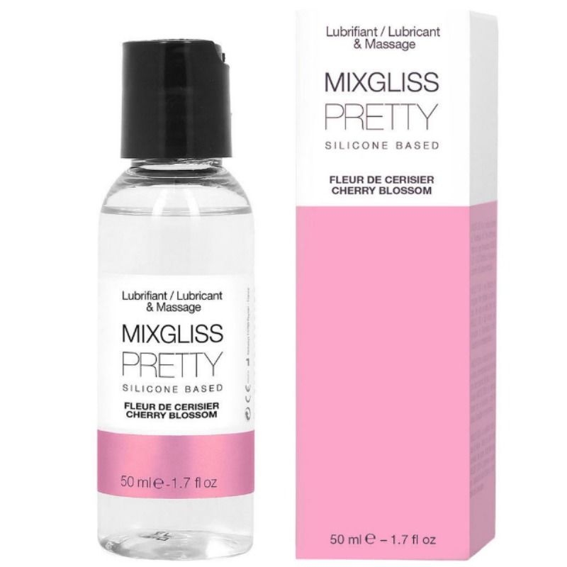 Lubrifiant silicone 2-en-1 fleur de cerisier 50 ml — MixGliss Pretty · Mixgliss · Lubrifiants aromatisés