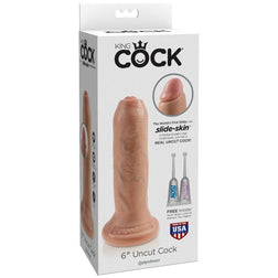 Realistic Uncircumcised Suction-Cup Dildo 15 cm — Uncut