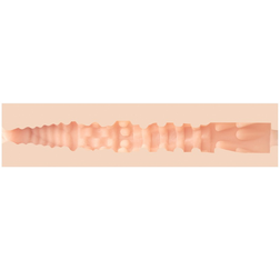 Close-up of the masturbator's ribbed internal texture