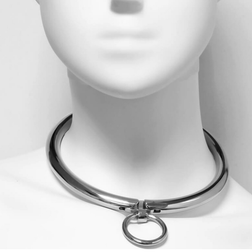 Collier de soumission Combo Lock en acier inoxydable avec cadenas à code