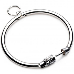 Collier de soumission Combo Lock en acier inoxydable avec cadenas à code