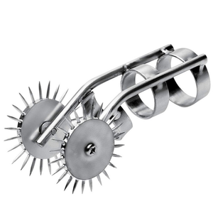 Roulette de Wartenberg double Metal Hard en acier inoxydable, longueur 9 cm.