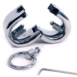 Bracelet testiculaire acier à charnière — vue de profil