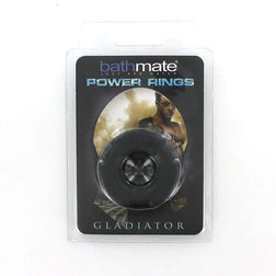 Cockring de la marque Bathmate modèle Gladiator en TPE noir pour le plaisir intime.