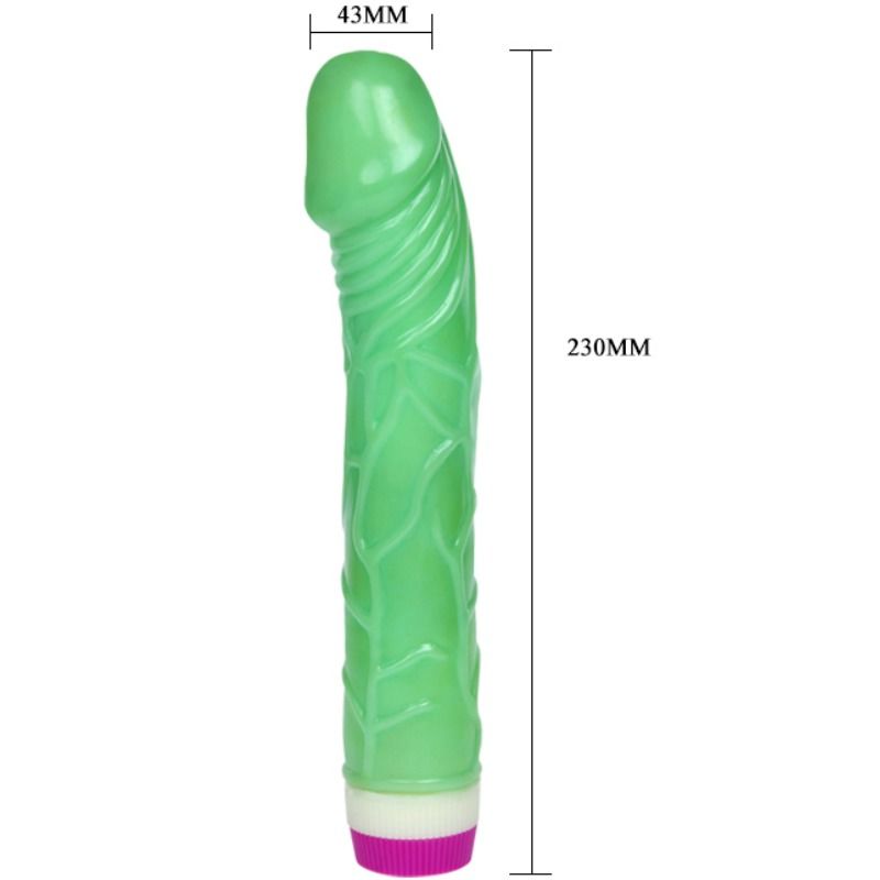 Gode vibrant jelly vert 23 cm — emballage