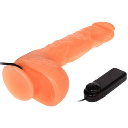 Gode vibrant à ventouse 24 cm avec télécommande filaire — Penis Vibration