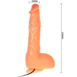 Gode vibrant à ventouse 24 cm avec télécommande filaire — Penis Vibration