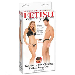 FETISH FANTASY SERIES HARNAIS VIBRATEUR CREUX POUR LUI ET ELLE NATUREL 14CM
