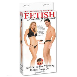 FETISH FANTASY SERIES HARNAIS VIBRATEUR CREUX POUR LUI ET ELLE NATUREL 14CM