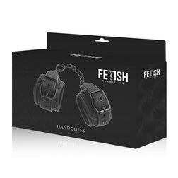 FETISH SUBMISSIVE MENOTTES EN CUIR VEGETALIEN AVEC DOUBLURE EN NOPRENE