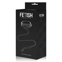 Collar Fetish Submissive con correa de cadena y forro de neopreno