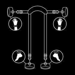 Kit bondage position missionnaire — collier + 4 menottes — image 5