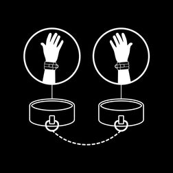 FETISH SUBMISSIVE MENOTTES EN CUIR VEGETALIEN AVEC DOUBLURE EN NOPRENE