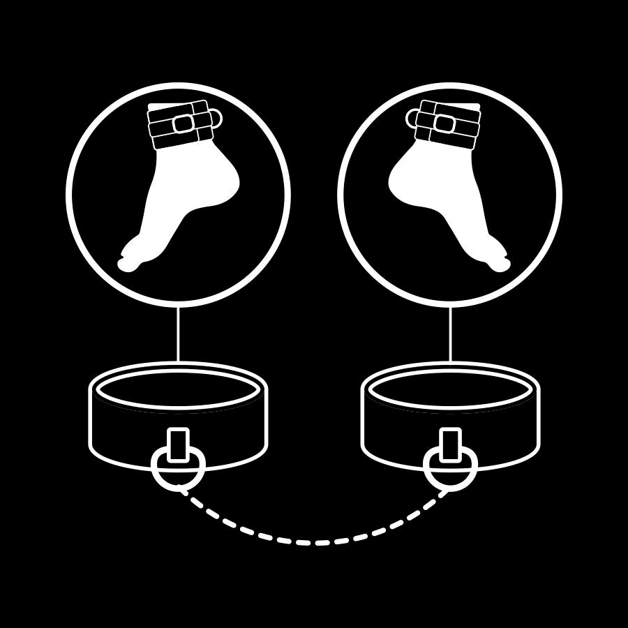 FETISH SUBMISSIVE CHEVILLES EN CUIR VEGETALIEN AVEC DOUBLURE EN NOPRENE