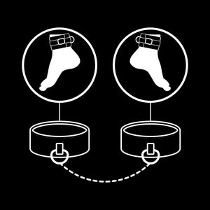 FETISH SUBMISSIVE CHEVILLES EN CUIR VEGETALIEN AVEC DOUBLURE EN NOPRENE