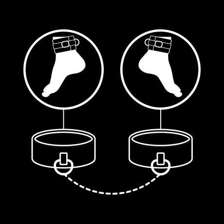 FETISH SUBMISSIVE CHEVILLES EN CUIR VEGETALIEN AVEC DOUBLURE EN NOPRENE