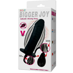 Gode gonflable vibrant avec ventouse 16 cm - vue de profil