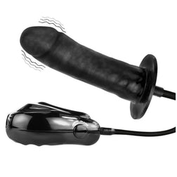 Gode gonflable vibrant avec ventouse 16 cm - en situation