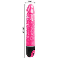 Gode vibrant rose 20 cm texture multi-relief — Baile