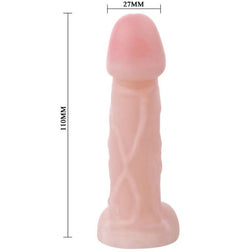 Dimensions du gode débutant avec longueur 110mm et diamètre 27mm