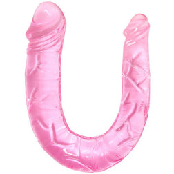 Gode double rose forme U 30,5 cm — Double Dong