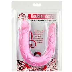 Gode double rose forme U 30,5 cm — Double Dong