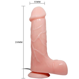 Gode réaliste Barbara Natural 21 cm ventouse - vue arrière produit