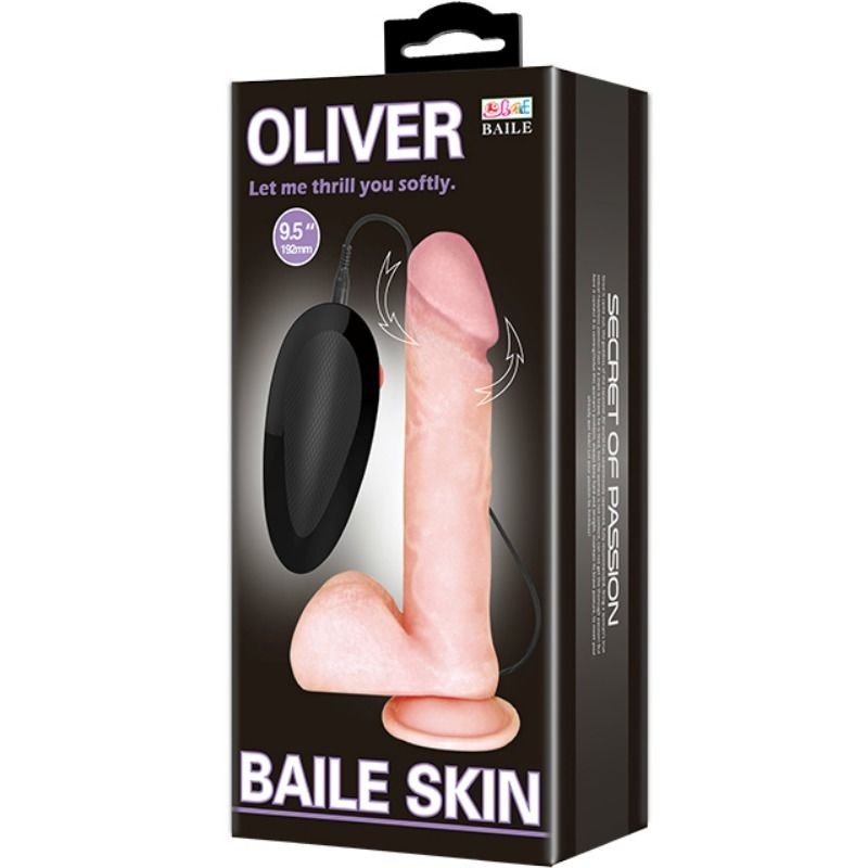 BAILE VIBRATEUR REALISTE OLIVER AVEC FONCTION DE ROTATION