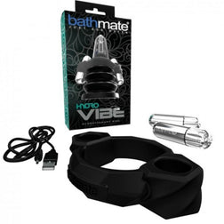 Cockring vibrant de la marque Bathmate modèle HydroVibe noir pour le plaisir intime.