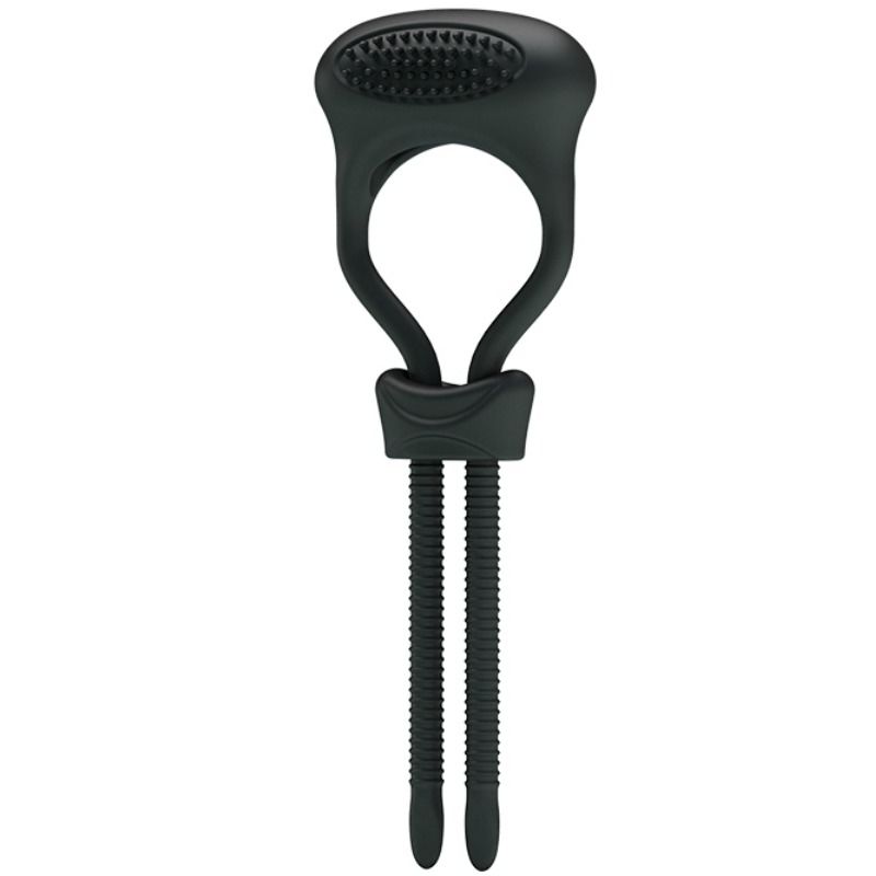 Cockring vibrant ajustable lacet — vue de profil